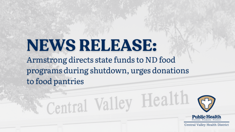 Armstrong directs state funds to ND food programs during shutdown, urges donations to food pantries