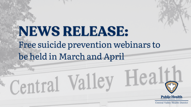 Free suicide prevention webinars to be held in March and April